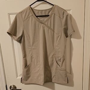 Cherokee Infinity Beige Scrub Top
